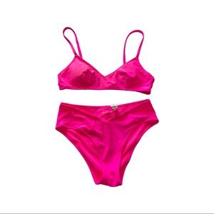 Hot pink cheeky bikini